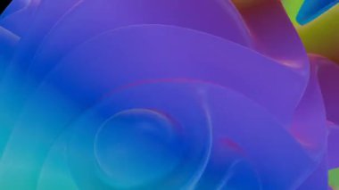 Mavi ve Mor tonlarda Pürüzsüz Soyut Akan Kumaş