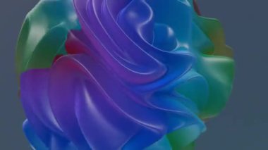 Mavi ve Mor tonlarda Pürüzsüz Soyut Akan Kumaş