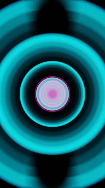 stock image Radiant Concentric Circles in Cyan and Magenta