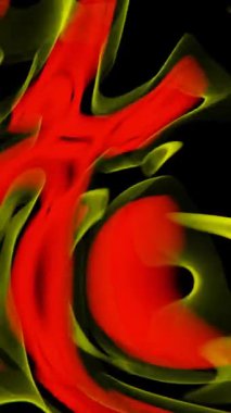 Sarı ve Kırmızı 'da Dinamik Soyut Işık Dalgaları