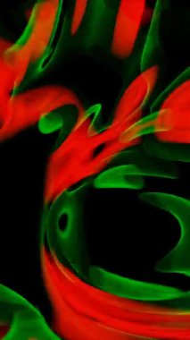 Cyan ve Red 'de soyut Sıvı Işık Desenleri