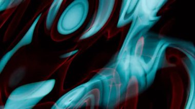 Cyan ve Red 'de soyut Sıvı Işık Desenleri
