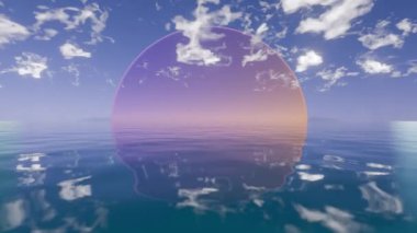 Rüya Gibi Kubbe ve Yansıması ile Gerçeküstü Okyanus Ufku