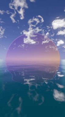 Rüya Gibi Kubbe ve Yansıması ile Gerçeküstü Okyanus Ufku