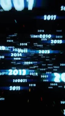 2025 'in Parlak Zaman Çizelgesi, Gelecek Planlama ve Olayları Temsil Eden Karanlık Bir Arkaplanda Aylar