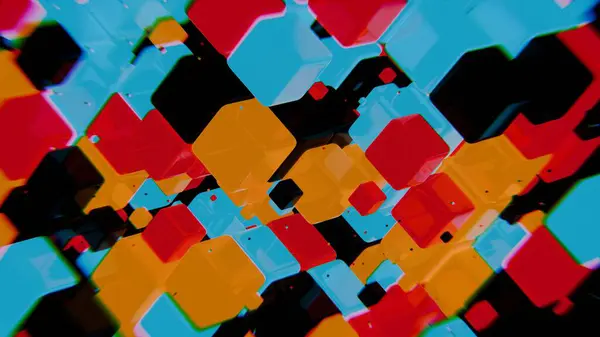 stock image Vibrant Geometric Cubes in Motion