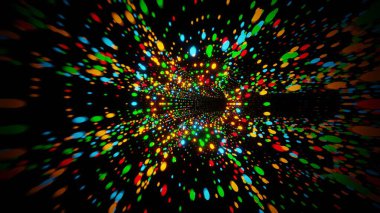 koyu arka plan üzerinde renkli soyut ışık bokeh