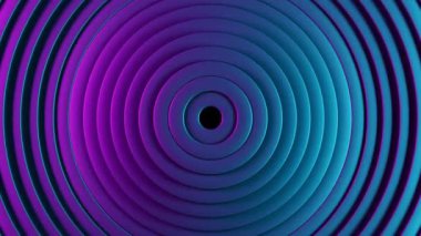 Canlı Mor ve Teal Tonlarında Eşmerkezli Dairesel Desen