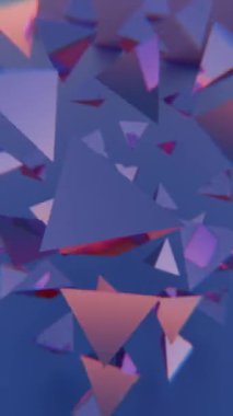 Soyut Harekette Yüzen Üçgen Şekiller