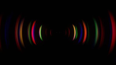 Karanlık Arkaplanda Soyut Minimalist Neon Işık Yayı