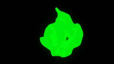 Siyah Arkaplanda Neon Işık Dalgası