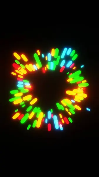 stock image Vibrant Neon Light Explosion on Dark Background