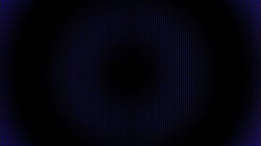 Mor ve mavi noktalardan oluşan soyut ızgara eğimli bir konuşma şekli oluşturuyor.