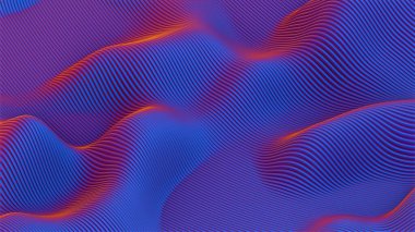 Mavi ve mor renkli dalgaların soyut dalgaları