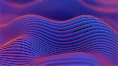 Mavi ve turuncu eğimli soyut dalgalar pürüzsüz bir şekilde