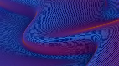 Mavi ve kırmızı renkli soyut çizgiler eğimsel akış