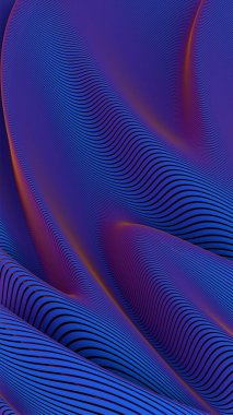 Mavi ve mor renkli soyut akış dalgaları ve eğimli gölgeler