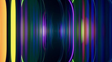 Abstract Futuristic Neon Tunnel with Purple and Green Hues clipart