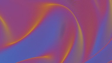 Parlak Mavi ve Mor Tonlu Soyut Gradyan Eğrileri