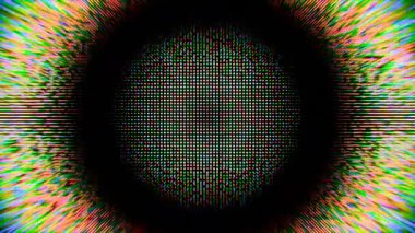 Soyut Piksel Patlaması - Yeşil ve Kırmızı Renkli Canlı Dijital Patlama