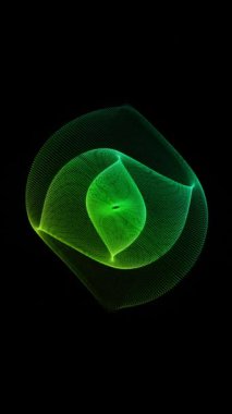 Siyah Arkaplanda Mor Parıltı Olan Soyut Neon Işık Girdabı