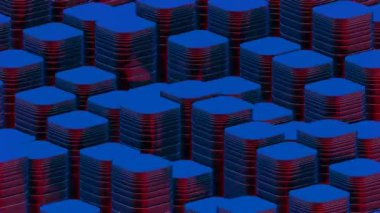 Kırmızı ve Mor tonlarda Gradyan Küpleri