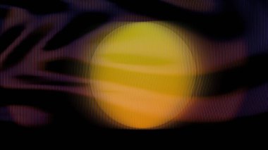 Abstract Radiant Orb in Dark Surroundings with Gradient Waves clipart