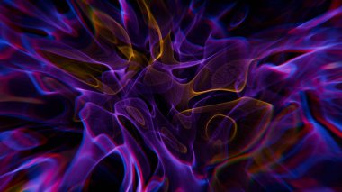 Abstract Smoke-like Neon Light Trails in Dark Background clipart