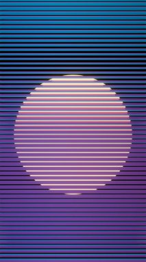 Abstract Gradient Sphere with Horizontal Lines in Dark Background clipart