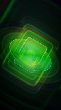 Geometrik Konsantrik Şekillere sahip soyut Neon Girdabı