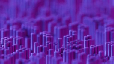 Mor Silindirlerin Soyut Manzarası