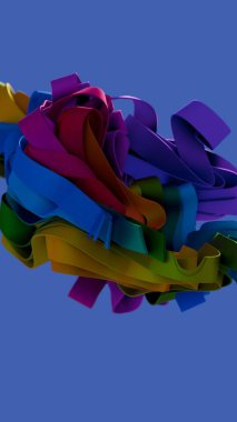 Abstract Swirls of Vibrant Ribbons in Motion clipart