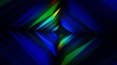 Canlı Gradyan Renkleriyle Soyut Kaleydoskopik Tünel