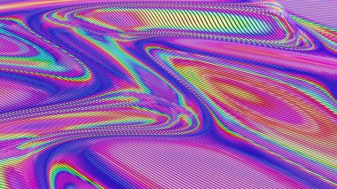 Vibrant Neon Gradient Waves with Fluid Patterns clipart