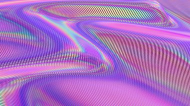 Vibrant Neon Gradient Waves with Fluid Patterns clipart