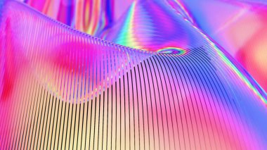 Vibrant Neon Gradient Waves with Fluid Patterns clipart