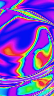 Akışkan desenli canlı Neon Gradyan Dalgaları