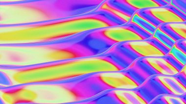 Vibrant Neon Gradient Waves with Fluid Patterns clipart