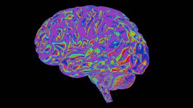 Vibrant Soyut Desenlerle Psikedelik Beyin ResimleriName