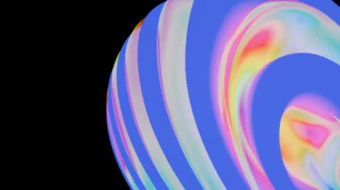 Parlak Renkler ve Kalın Mavi Tasarım ile Soyut Katmanlı Şekil