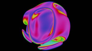 Psikedelik Soyut Akış Canlı Gökkuşağı Renkleri ve Sıvı Desenleriyle