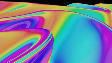 Vibrant Rainbow Gradient Waveforms in Abstract Digital Flow clipart