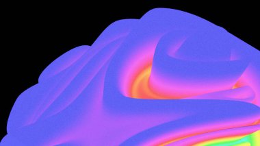 Gradyan Neon Renklerinde Canlı Soyut Dalgalar