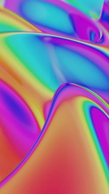 Pürüzsüz Dönen Çizgilerle Renkli Sıvı Gradyanı