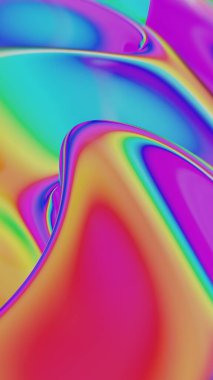 Colorful Fluid Gradient with Smooth Swirling Lines clipart