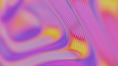 Vibrant Abstract Wave Patterns with Neon Gradients in Pink and Yellow clipart