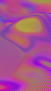 Canlı Çizgiler ve Parlak Renklerle Soyut Gradyan Dalgaları