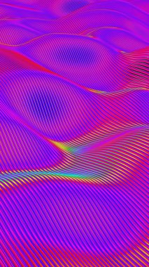 Vibrant Abstract Lines Creating Colorful Wavy Patterns clipart