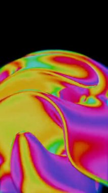 Psikedelik Soyut Akış Canlı Gökkuşağı Renkleri ve Sıvı Desenleriyle