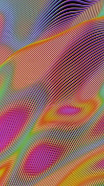 Çok Renkli Dalgalarla Soyut Gradyan Çizgileri